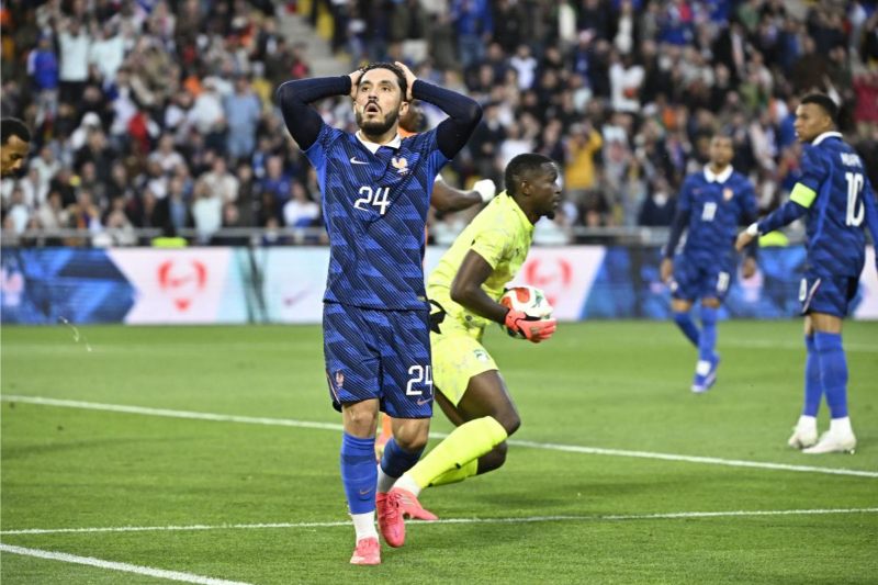 ĐT Pháp chịu thất bại đau đớn trước World Cup 2026 1 Rayan Cherki ghi bàn mở tỷ số cho ĐT Pháp trước giờ nghỉ