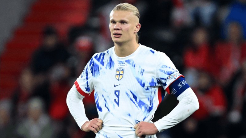 Erling Haaland bùng nổ trong màu áo ĐT Na Uy